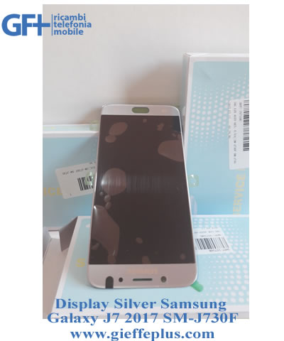 Display Originale SILVER Completo per Samsung Galaxy J7 2017 SM-J730F Codice GH97-20736B Service Pack